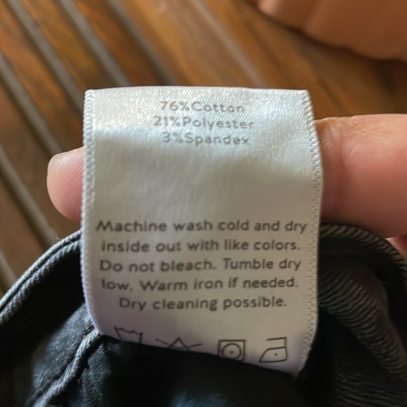 Just Black Denim faded washed black fringe frayed jeans - Picture 6 of 8